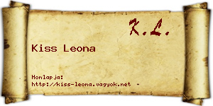 Kiss Leona névjegykártya